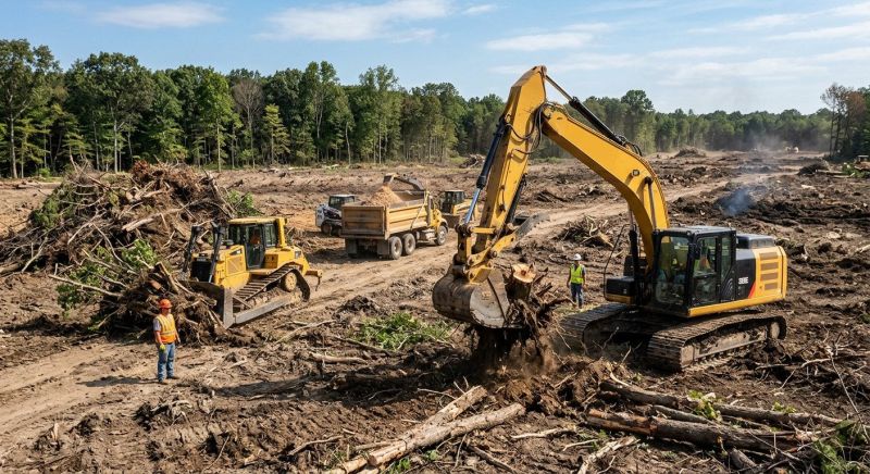 Construction Site Land Clearing in Marietta, GA